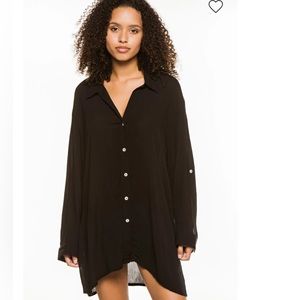 Elan Button Down Shirt Dress/ Coverup - Size Small